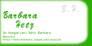 barbara hetz business card